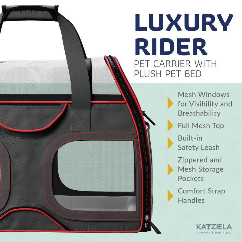 Travel in Style: Luxury Rider Pet Carrier with Removable Wheels and Telescopic Handle for Ultimate Pet Comfort