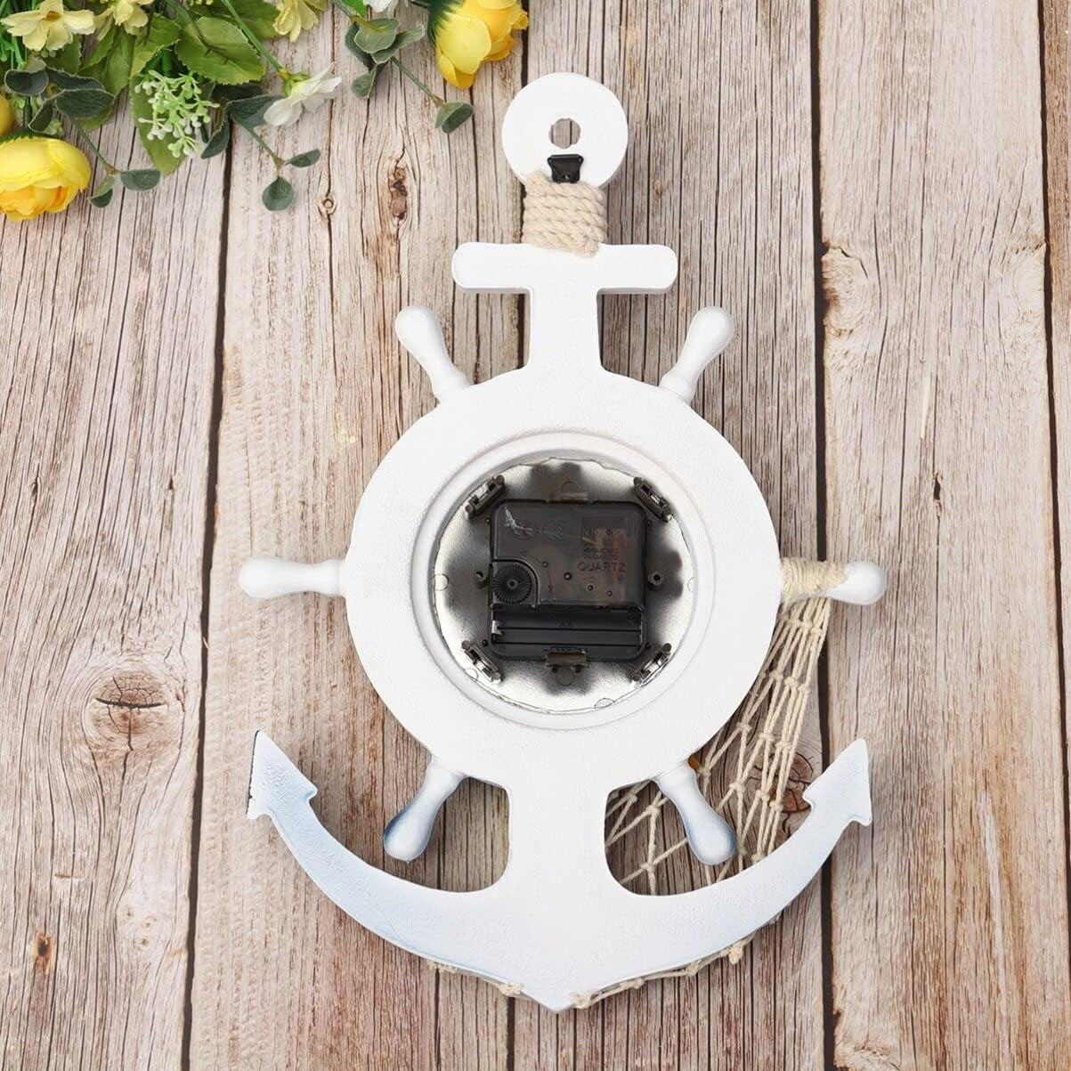 Clock for Office Bathroom Accessories Lighthouses and Boats 3D Clock Beach Hanging Wall Clock Wheel Clock Led Clock Wall Art Clock White Wall Clocks Wooden Household Timer