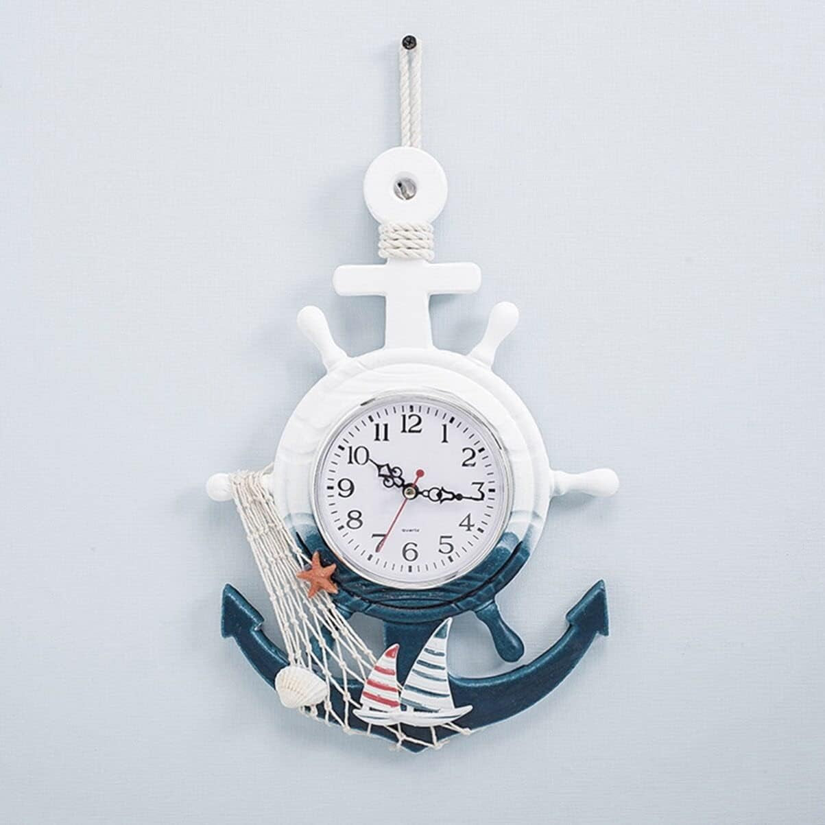 Clock for Office Bathroom Accessories Lighthouses and Boats 3D Clock Beach Hanging Wall Clock Wheel Clock Led Clock Wall Art Clock White Wall Clocks Wooden Household Timer