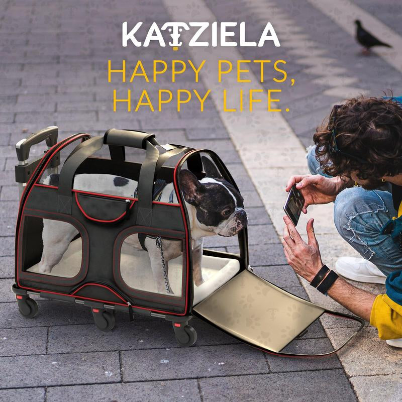 Travel in Style: Luxury Rider Pet Carrier with Removable Wheels and Telescopic Handle for Ultimate Pet Comfort