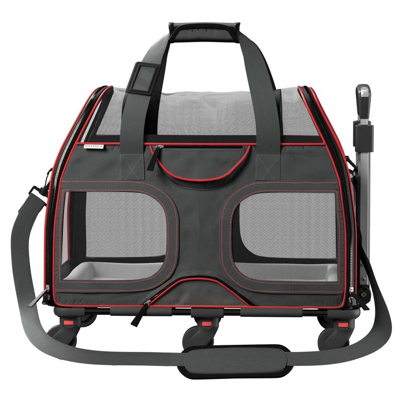 Travel in Style: Luxury Rider Pet Carrier with Removable Wheels and Telescopic Handle for Ultimate Pet Comfort