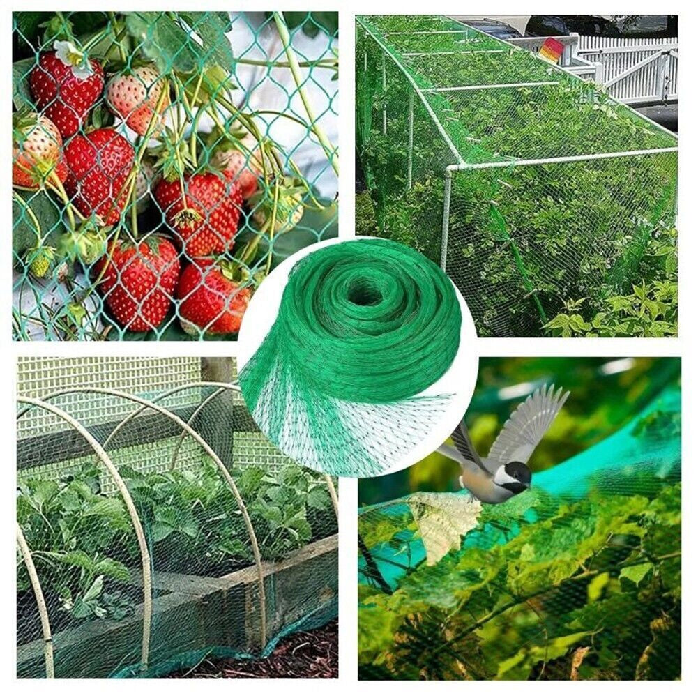 33FT anti Bird Netting Pond Net Protection Tree Crops Plants Fruits Garden Mesh