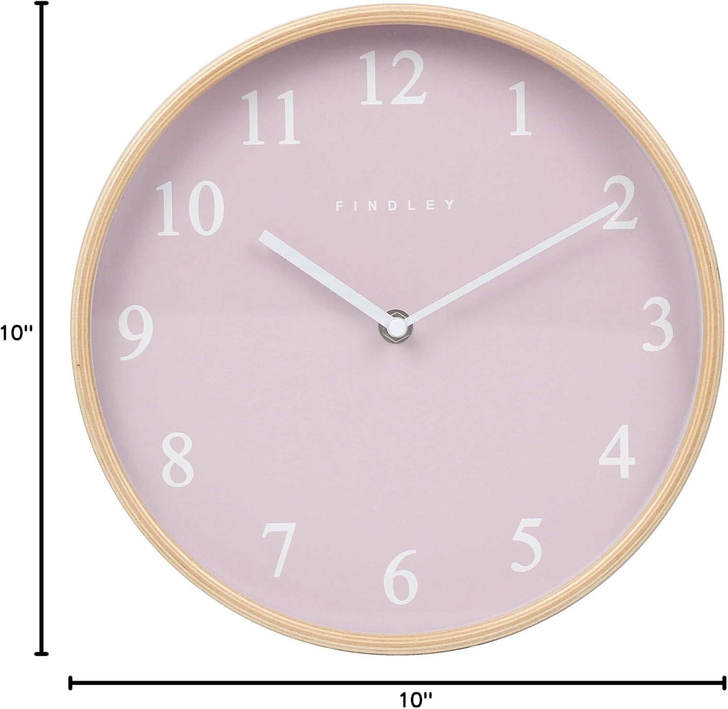 Pink Wall Clock for Kids, 10 Inch Wall Clock | Pink Clock, Cute Wall Clock, Girls Clock | Wall Clocks Battery Operated, Silent Wall Clock | Pink Wall Decor Clock Girls Pink Nursery Clock