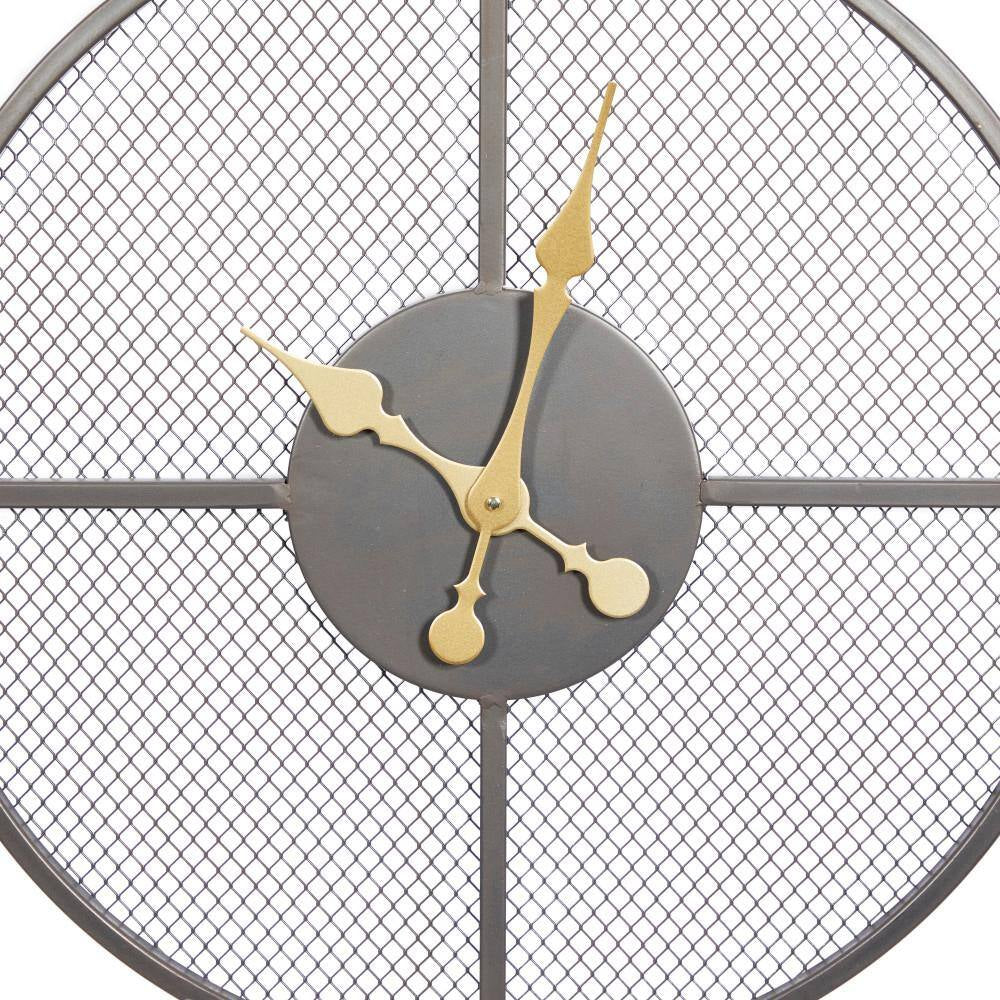 40 In. X 40 In. Brown Wooden Wall Clock